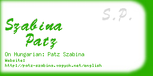 szabina patz business card